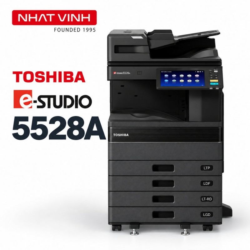 Máy photocopy Toshiba e-STUDIO5538A cấu hình DSDF và 4 khay giấy